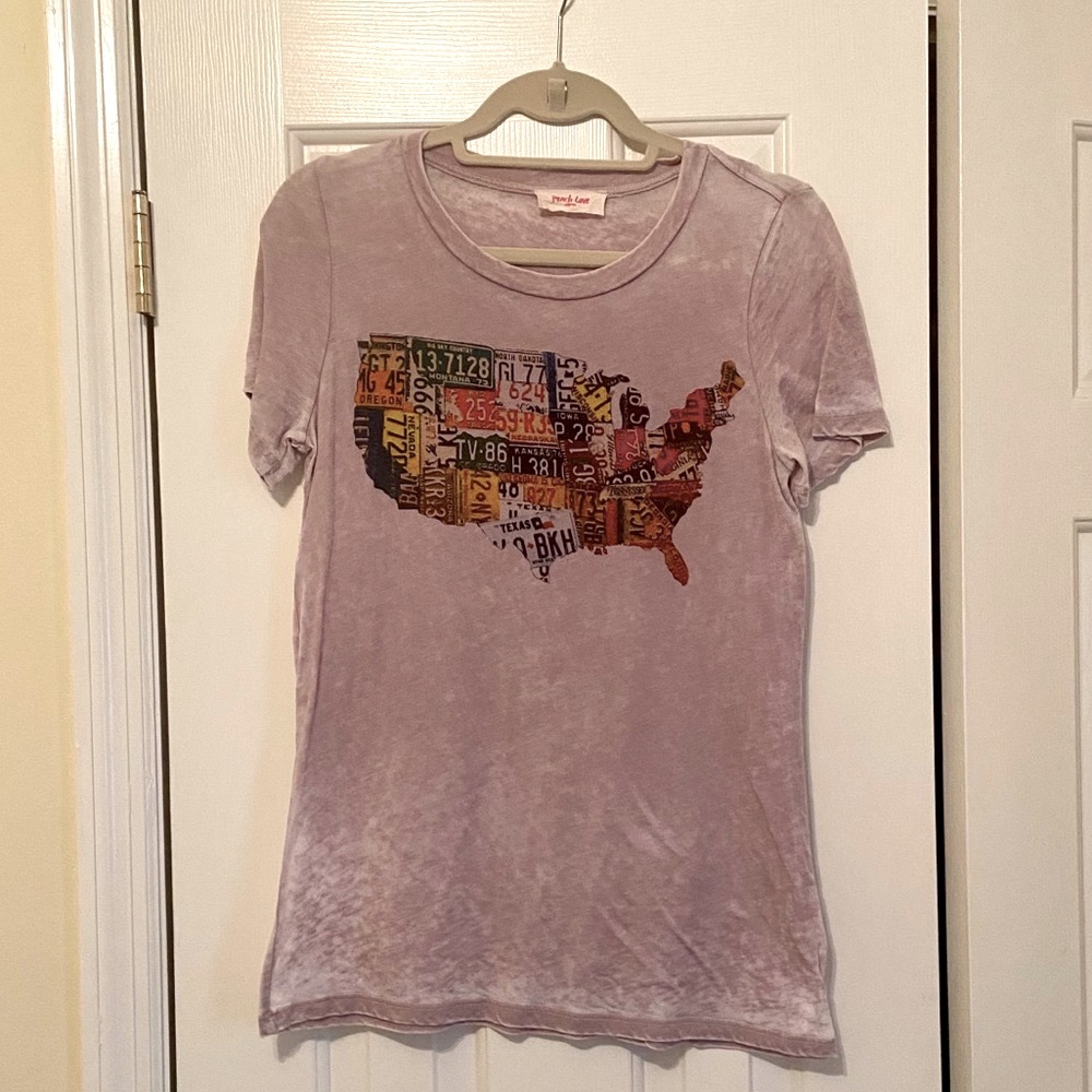Burnout tee- US license plates